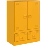 Furnova Visoka omarica gorčično rumena 67x39x95 cm jeklo, (21949739) | Shoptok.si