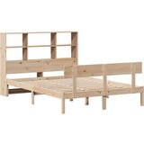 vidaXL Knjižna postelja brez vzmetnice 150x200 cm trdna borovina | Shoptok.si