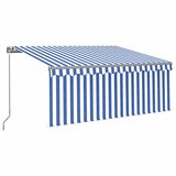 Maison Chic Ročno zložljiva tenda - Senčniki s senčilom 3,5x2,5 m modra in bela, (22038143) Cene
