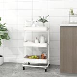 Furnova 3-nadstropni kuhinjski voziček bel 42x35x85 cm železo in ABS, (21951254) | Shoptok.si