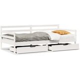 vidaXL dnevna postelja s predali bela 90x200 cm trdna borovina, (21303693) | Shoptok.si