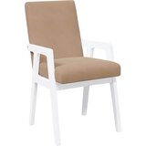  Blagovaonske stolice s jastucima 2 kom. Bijele, puno drvo, guma | shoptok.hr