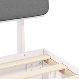 Posteljni okvir z oblazinjenim vzglavjem Svetlo siva, (5000101512) | Shoptok.si