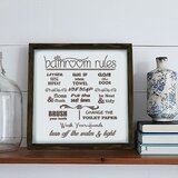Evila Originals zidna slika Bathroom Rules, 34 x 34 cm Cijene