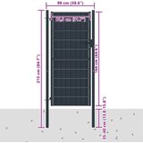  Vrata za ogradu PVC i čelik 100x164 cm antracit boje | Eponuda.ba