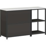 vidaXL Kuhinjski set za pohranu s policom s pohranom s vratima Podesiva 2 pcs Crna 150 x 50 x 92 cm | shoptok.hr