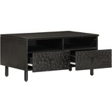  Stolić za kavu crni 80 x 54 x 40 cm od masivnog drva manga | Eponuda.com