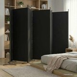 Sobna pregrada s 6 panela crna 520x180 cm od tkanine | shoptok.hr