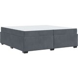  Konstrukcija postelje z vzmetnico Temno siva 200 x 200 cm Žamet | Shoptok.si