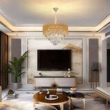 Toolight Visilica s kristalima G062-CP 50CM GOLD | shoptok.hr
