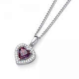 Oliver Weber forever 925ag fuchsia lančić sa swarovski ljubičastim kristalom ( 61164.fux ) | ePonuda.com