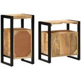  Set namještaja za kupaonicu 2 pcs Smeđa Čvrsto grub mango drvo | shoptok.hr