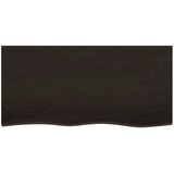  Kupaonska radna ploča tamnosmeđa 100x50x(2-6) cm tretirano drvo | shoptok.hr