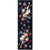 vidaXL Kuhinjski Mat Cvjetni Crna 300 x 60 cm Baršun | shoptok.hr