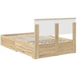  Krevetna konstrukcija s uzglavljem Sonoma hrast 120 x 200 cm | shoptok.hr