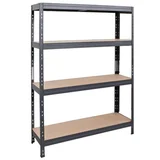 polica metalna čaura kačenje 4 nivoa mdf 180x90x45