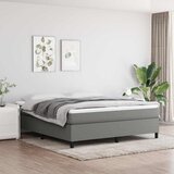  Okvir kreveta s oprugama i madrac svjetlosivi 180x200cm tkanina | shoptok.hr