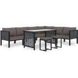  Modularna kutna sofa od poliratana s lijevim naslonom antracit | shoptok.hr