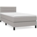  Box spring krevet s madracem svjetlosivi 90x190 cm od tkanine | shoptok.hr