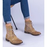 D/CEO marka niezdefiniowana Yellow openwork flat ankle boots Reeves | shoptok.hr