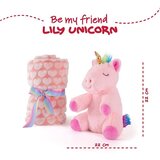 PERLETTI Dekica s plišanom igračkom - jednorog Lily, 22 cm | shoptok.hr