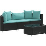 vidaXL 4-dijelni set vrtnih sofa od poliratana s jastucima crni | shoptok.hr