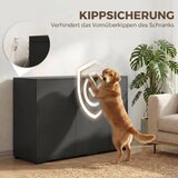  Komoda ladica 2 ladice push-click 117 cm x 36 cm x 74 cm crna | shoptok.hr