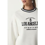  Women's White Embroidery Raised Knitted Sweatshirt | Shoptok.si