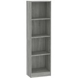 Maison Chic Knjižna omara - Knjižni regal 4-nadstropna siva sonoma 40x24x143 cm inžen. les, (21725753) | Shoptok.si