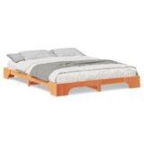  Krevet s daskama s pohranom Smeđa 160 x 210 cm Masivno drvo | shoptok.hr