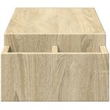  Stalak za monitor sa spremištem boja hrasta 100x27x15 cm drveni | shoptok.hr