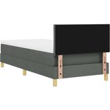 vidaXL krevet s opružnim okvirom s dušekom Tamno siva 100x200 cm Tkanina Cijene