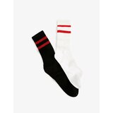 Koton 2-Pack Tennis Socks Striped Patterned Multi Color cene