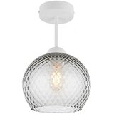 Brilagi LED Plafonski luster R GLASS 1xE27/60W/230V prečnik 25 cm bela/zadimljeno siva Slike
