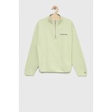 Calvin Klein Jeans Otroška bombažna mikica zelena barva, | Shoptok.si
