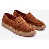 Zazoo Men's Suede Loafers Shoes 1566 Brown | shoptok.hr