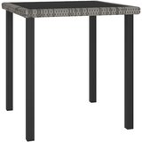 vidaXL Vrtna jedilna miza siva 70x70x73 cm poli ratan, (20580662) Cene