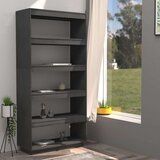 vidaXL knjižna omara za razdelitev prostora siva 80x35x167 cm borovina | Shoptok.si