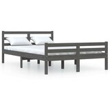  Posteljni okvir siv iz trdnega lesa 120x200 cm, (20645241) | Shoptok.si
