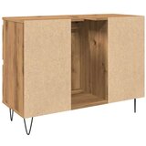 vidaXL Kopalniška omarica artisan hrast 80x33x60 cm inženirski les | Shoptok.si