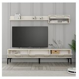 Hanah home TV ormarić s policama Lyon 2, 180 cm, Krem-bijela | Eponuda.ba
