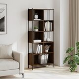 Furnova Knjižna omara rjavi hrast 72x28x172 cm inženirski les, (21933101) | Shoptok.si