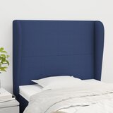 vidaXL Vzglavje z ušesi modro 83x23x118/128 cm blago Cene