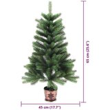vidaXL Božično drevo med 150 LED z stojalom Zelena 65 cm PE | Shoptok.si