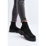 Kesi Women's black Elipara slip-on sock shoes with a massive sole cene