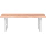  Zidna polica za Lavabo - Umivaonik od čelika i masivne hrastovine - svijetlo smeđa i bijela 60 x 50 x 2 cm 1 Pravokutno | shoptok.hr