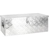 vidaXL Kutija za pohranu srebrna 80 x 39 x 30 cm aluminijska | shoptok.hr