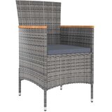  9-dijelni vrtni blagovaonski set s jastucima sivi | shoptok.hr