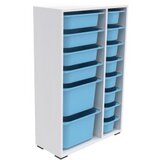 Hanah home Višenamjenska komoda Rine 2D4K8U v2, 69,5 x30 x109 cm, Plavo-bijela | Eponuda.ba