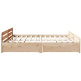 vidaXL Okvir kreveta bez madraca 200 x 200 cm od masivne borovine | shoptok.hr